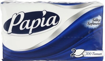 Серветки косметичні Papia Classic 2-шарові 300 шт