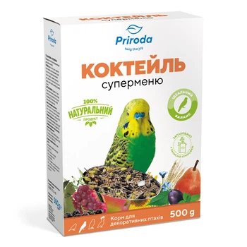 Корм для волнистых попугаев Природа Коктейль «Суперменю» 500 г