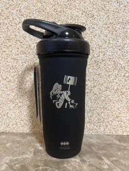 Шейкер SmartShake Reforce для спортивных коктейлей из нержавеющей стали 900 мл черный