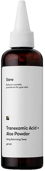 Балансуючий тонік для проблемної шкіри обличчя - Sane Tranexamic Acid + Aloe Powder Daily Balancing Toner Ph 4.0 50ml (100ml) (970536-1265936088-2)