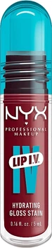 Увлажняющий и пигментирующий блеск для губ - NYX Professional Makeup Lip I.V. Hydrating Gloss Stain 08 - Drippin’ in Rose (1249965-1774769815-2)