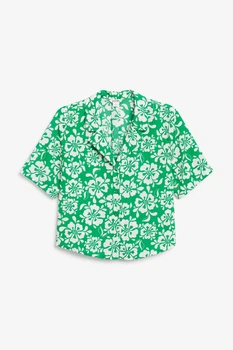 Блуза Monki M зелено белый 9051006163
