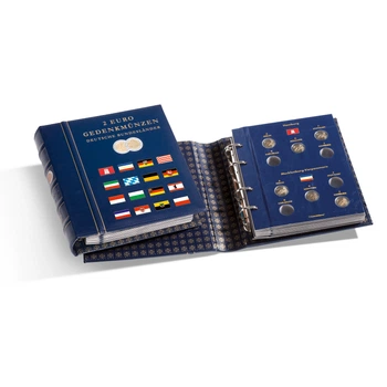 Альбом Leuchtturm, VISTA для пам'ятних монет 2 євро серії "Німецькі федеральні землі" з футляром, синій