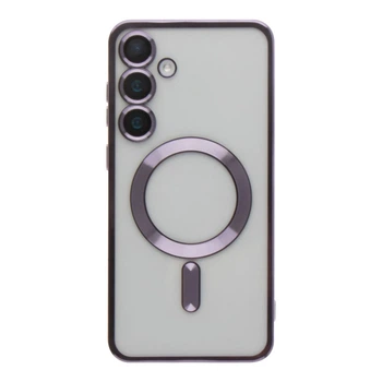 Чехол TPU Metallic Full Camera with Magsafe для Samsung Galaxy S24 5G (S921) Колір Dark Purple