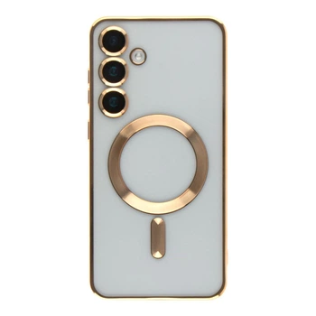 Чехол TPU Metallic Full Camera with Magsafe для Samsung Galaxy S24+ 5G (S926) Колір Gold