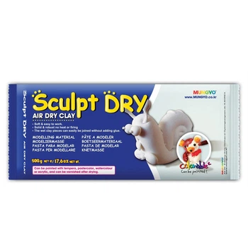 Масса для моделирования и лепки белая 500 г Sculpt Dry, MUNGYO самозастывающая.