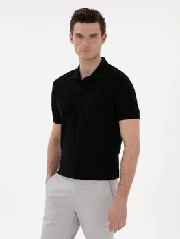 Поло длинное мужское Pierre Cardin G021GL011-000-2186335(siyah) XL Черное (8683858467540)