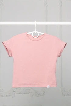 Футболка дитяча для дівчинки Trendy Tot 03-01434 пудра 110 см (5 років)