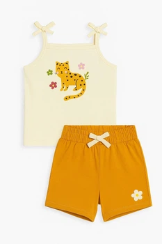 Комплект майка с шортами 5.10.15 Kids 6P4205 бело-желтый 62см