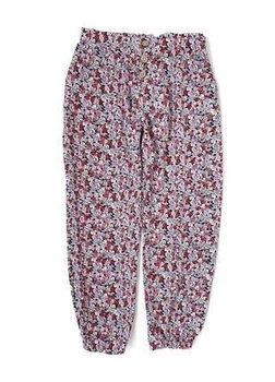 Брюки Primark 8463626 черный цветы 122см