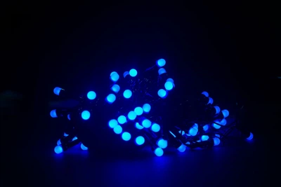 Гирлянда Матовый Шарик большой 100LED 9 м Синяя