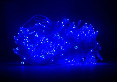 Гирлянда с прозрачным проводом 300LED 24 м Синяя
