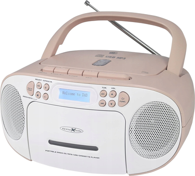 Магнітола Reflexion RCR2260DAB Boombox White/Pink (4260035678933)