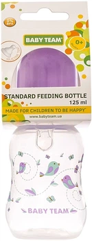 Бутылочка для кормления с силиконовой соской 125 мл, фиолетовая - Baby Team 125ml (1237136-31103869)