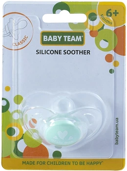 Пустушка силіконова класична від 6 міс., сердечка - Baby Team (1244099-31101783)