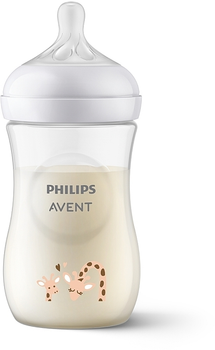 Пляшечка для годування "Природний потік", жираф, 260 мл, 1м+ - Philips Avent Natural 260ml (1209489-31022271)