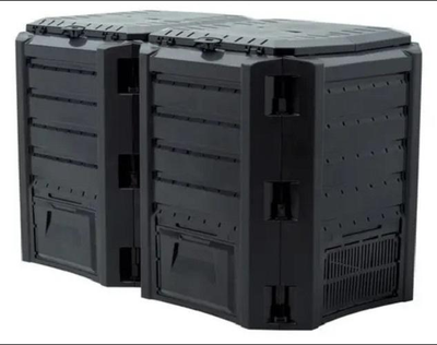 Компостер садовый пластиковый 800 л две секции Prosperplast MODULE COMPOGREEN Черный (5905197595429)