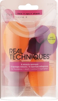 Набір спонжів для макіяжу - Real Techniques 6 Miracle Sponges (332389-12182)