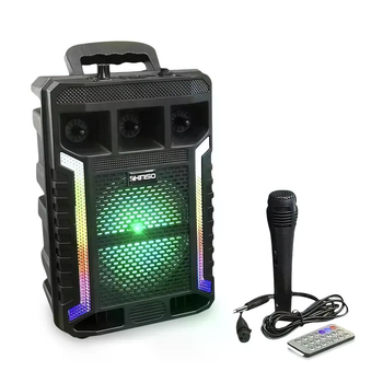 Аккумуляторная портативная Bluetooth колонка с микрофоном и светомузыкой Kimiso QS-627 10 Вт, 1200 мА/ч