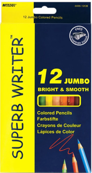 Карандаши цветные 12 цветов 4400-12СВ, "Superb writer JUMBO" толстые, с точилкой, Marco