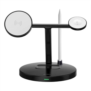 Беспроводное зарядное устройство 4в1 WIWU Wi-W032 Magnetic Cableless Charger Черный