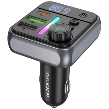 АЗП FM модулятор Borofone BC50 Ascenso PD20W+QC3.0 18W (2USB-A/1C)