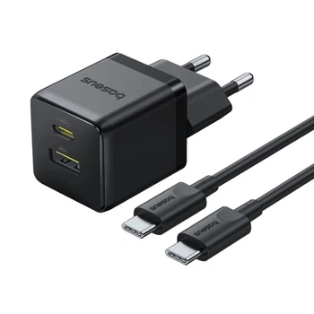 МЗП Palm Fast Charger PD30W+QC3.0 (1USB-A/1C) + кабель Type-C to Type-C (P1011160A) Cluster B Baseus (2000003506415)