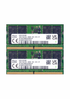 Оперативная память для ноутбука Hynix DDR5 32GB (2x16GB) 4800MHz SO-DIMM 1Rx8 PC5-4800B (HMCG78MEBSA092N)