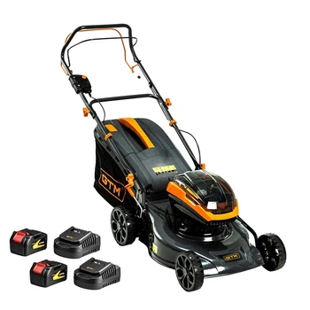 Газонокосилка аккумуляторная самоходная GTM BLM48-SP KIT (48 см, 30-80 мм, 70 л, BL, 18+18 В, комплект)