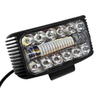 Cветодиодная дополнительная фара Led Балка 10-85V 30W 48LED 11*5,5*5см Белый Синий Ближний + Дальний свет(05620)