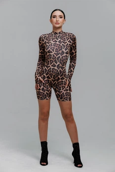 Комбінезон Goddess Leopard S Леопард (12046-S)