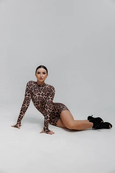 Комбінезон Goddess Leopard XS Леопард (12046-XS)