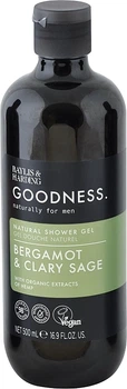 Гель для душа для мужчин - Baylis & Harding Goodness Natural Shower Gel Bergamot And Clary Sage 500ml (1217434-664244681-2)