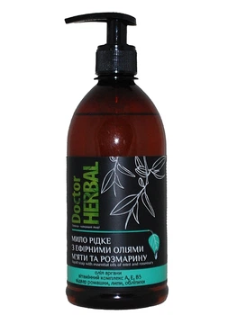 Жидкое мыло с эфирными маслами мяты и розмарина - Doctor Herbal Liquid Soap With Essential Oils Mint And Rosemary 500ml (500ml) (1276965-1391396480-2)