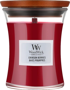 Ароматическая свеча в стакане - WoodWick Hourglass Candle Crimson Berries 85g (988168-383208999-2)
