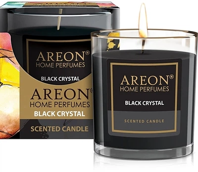 Ароматическая свеча в стакане "Черный кристалл" - Areon Home Perfumes Black Crystal Scented Candle 120g (1194135-745458104-2)