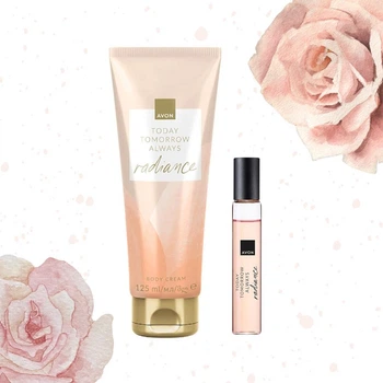 Женский парфюмерно-косметический набор Avon TTA Radiance (парфюмированный лосьон для тела 125 мл парфюмированная вода 10 мл)