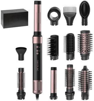 Фен-щітка Cecotec Bamba CeramicCare AirGlam 12 в 1 Black