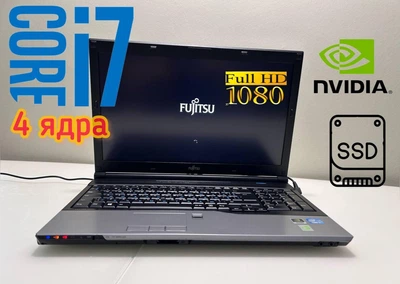 Мобильная графическая станция Fujtsu Celsus H720/ 15.6" IPS /Core i7 (4(8) ядра / 8 GB Ram / 256GB SSD / Quadro M1000M (2GB) / /Win 10 Pro б/у