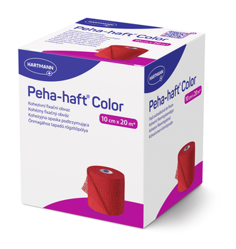 Бінт когезивний фіксуючий Peha-haft® Color red / Піха-хафт колор червоний 10см x 20м 1шт