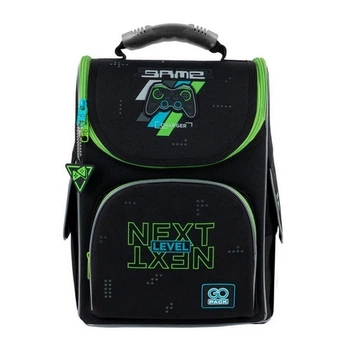 Рюкзак школьный каркасный ортопедический для первоклассника GoPack Education Next Level, для мальчиков, чёрный (GO25-5001S-7)