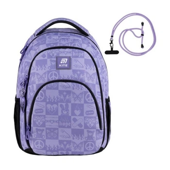Рюкзак шкільний для підлітка ортопедичний Kite Education Teens, для дівчаток, бузковий (K25-905M-3)