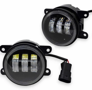 Светодиодная противотуманная балка, дополнительная фара Led круглая 90мм 3,5" Avtoexpect OPEL, PEUGEOT, RENAULT, FORD (05346)