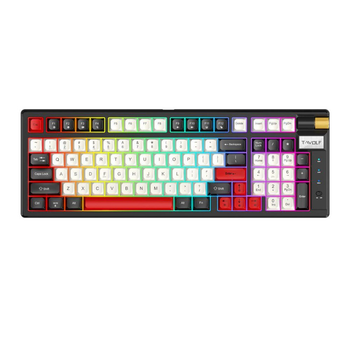 Клавіатура TWolf T70 LED Red Switch (TypeC+2.4ghz+BT) Колір Чорний червоний