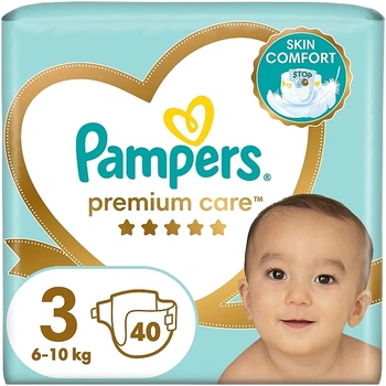 Підгузки Pampers Premium Care Розмір 3 (Midi), 6-10 кг, 40 шт. - Pampers 40шт (961770-31022621)
