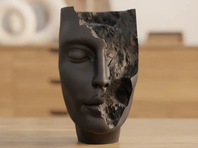 Абстрактна Скульптура-Бюст 'Fragmented Visage' (Внутрішній Ландшафт). Aivory