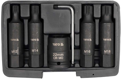 Набір ударних ударних ударних YATO SPLINE 3/4" 6 одиниць YT-1157 (5906083911576)