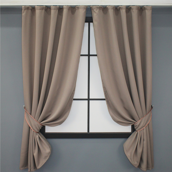 Комплект штор коротких VR-Textil Блекаут Bagema Rvs № 1242ш 130х170 см 2 шт Какао (35-0043)