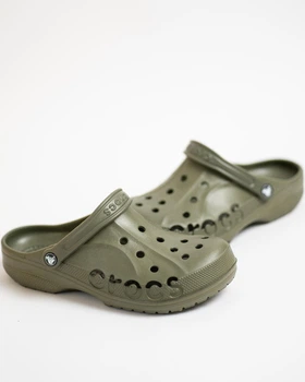 Мужские кроксы сабо Crocs Baya Clog 10126-309 43-44 (10M) 28 см Army Green зеленые (12130003)