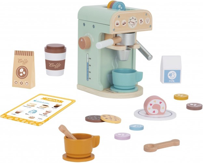 Zestaw do kawy Tooky Toy Wooden Coffee Maker Barista Coffee Machine (6972633377931) (955555907254658) - Outlet